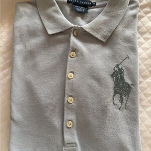 Polo by Ralph Lauren Light Gray Skinny Polo